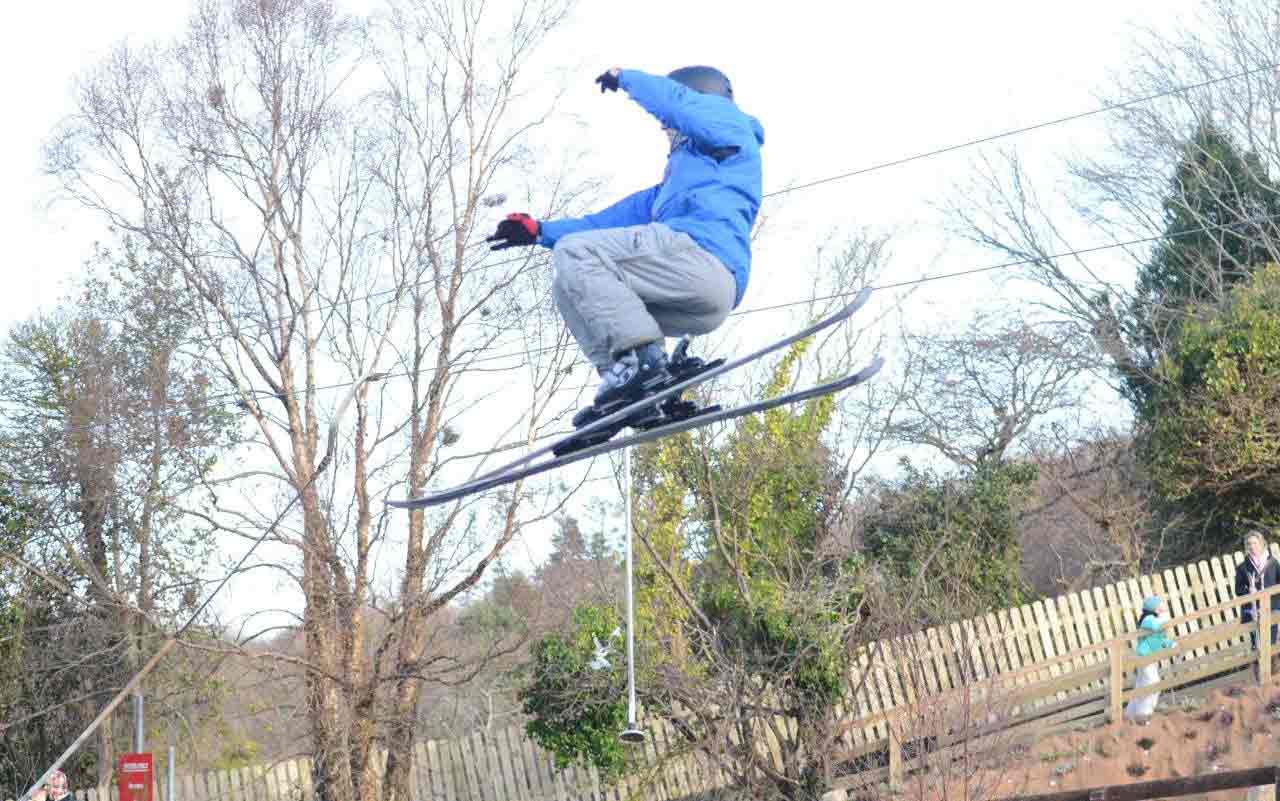 Mid air jump on World Snow Day