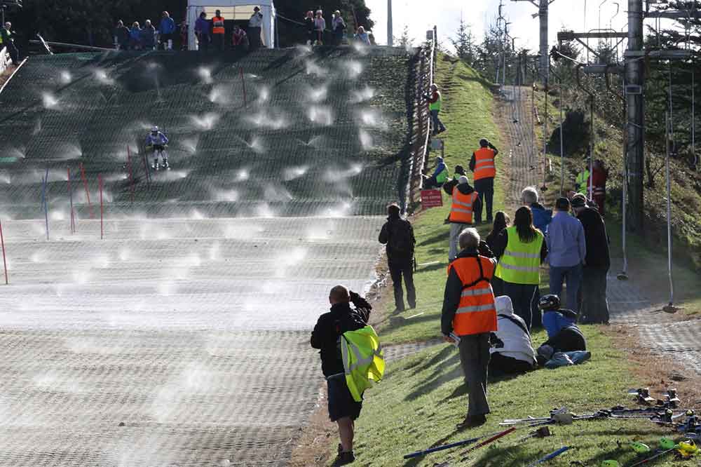 Watching ski racing at ski club of Ireland