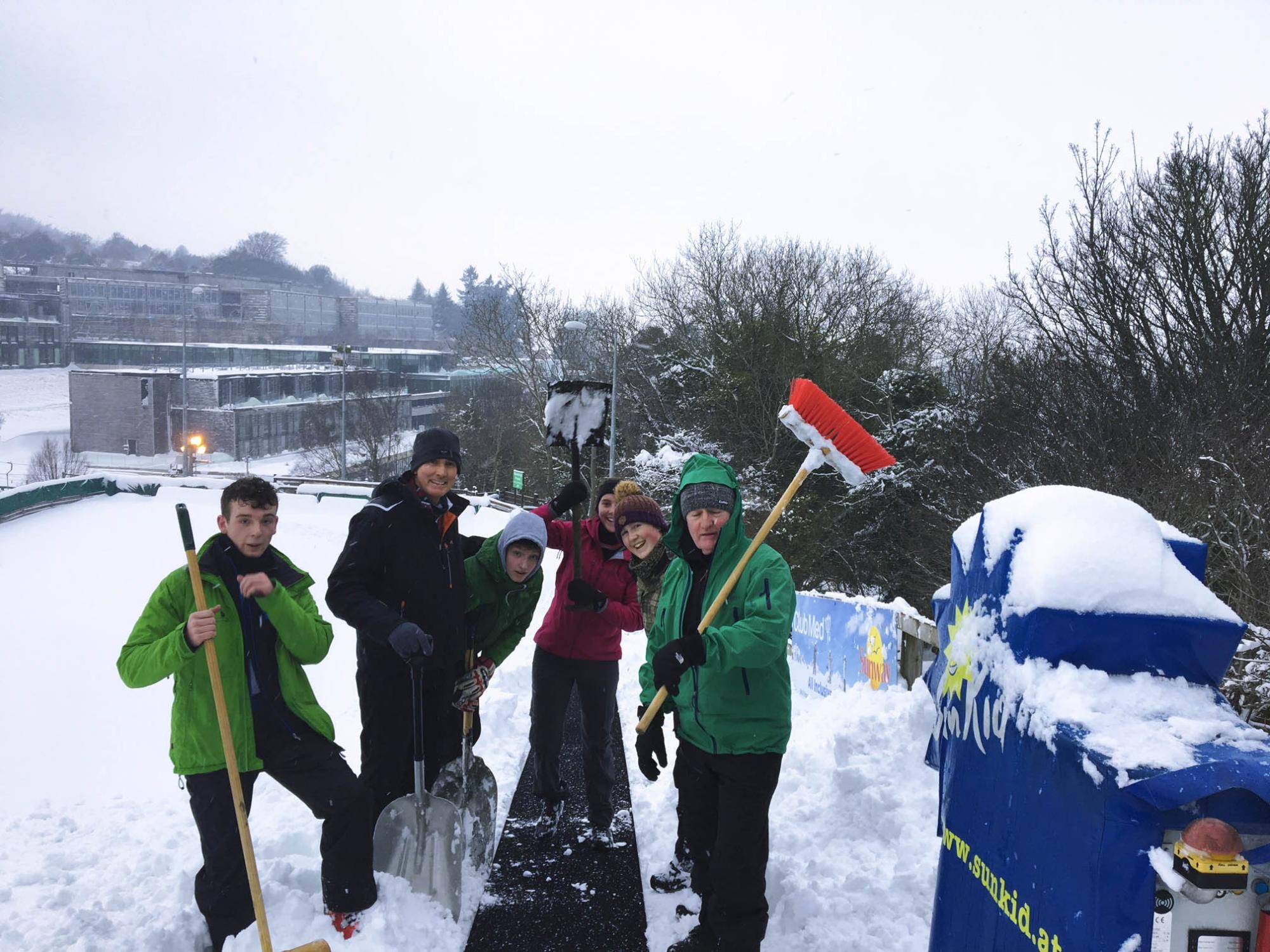 Hard at work clearing the snow