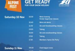 Schedule of activities at Alpine Fest